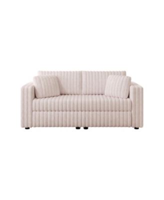 75.6" Light Pink Modular Sofa - Modern Plush & Comfortable