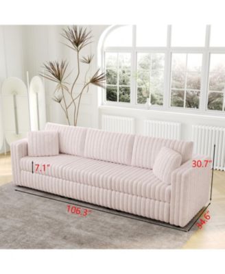 106" Light Pink Modular Sofa - Modern Plush & Comfortable