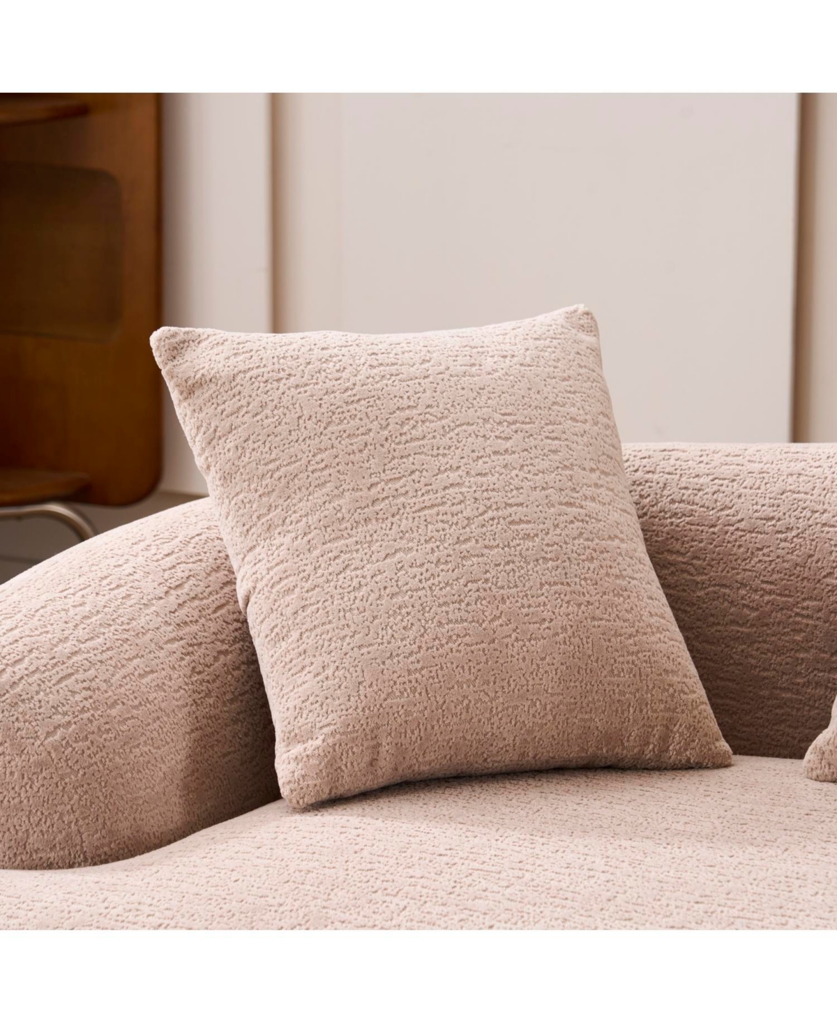 Streamdale Furniture Warm Beige Chenille Loveseat Sofa