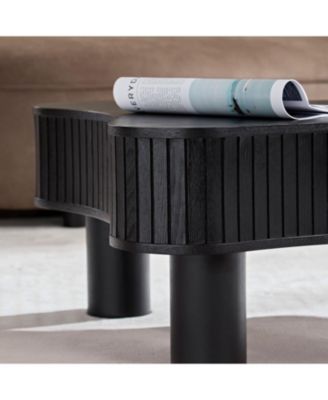 Modern Wooden Drum Coffee Table