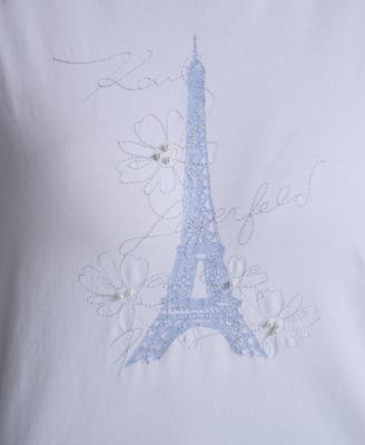 Plus Size Embellished Eiffel T-Shirt
