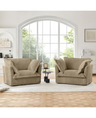 Set of 2 Slipcovered Armchairs