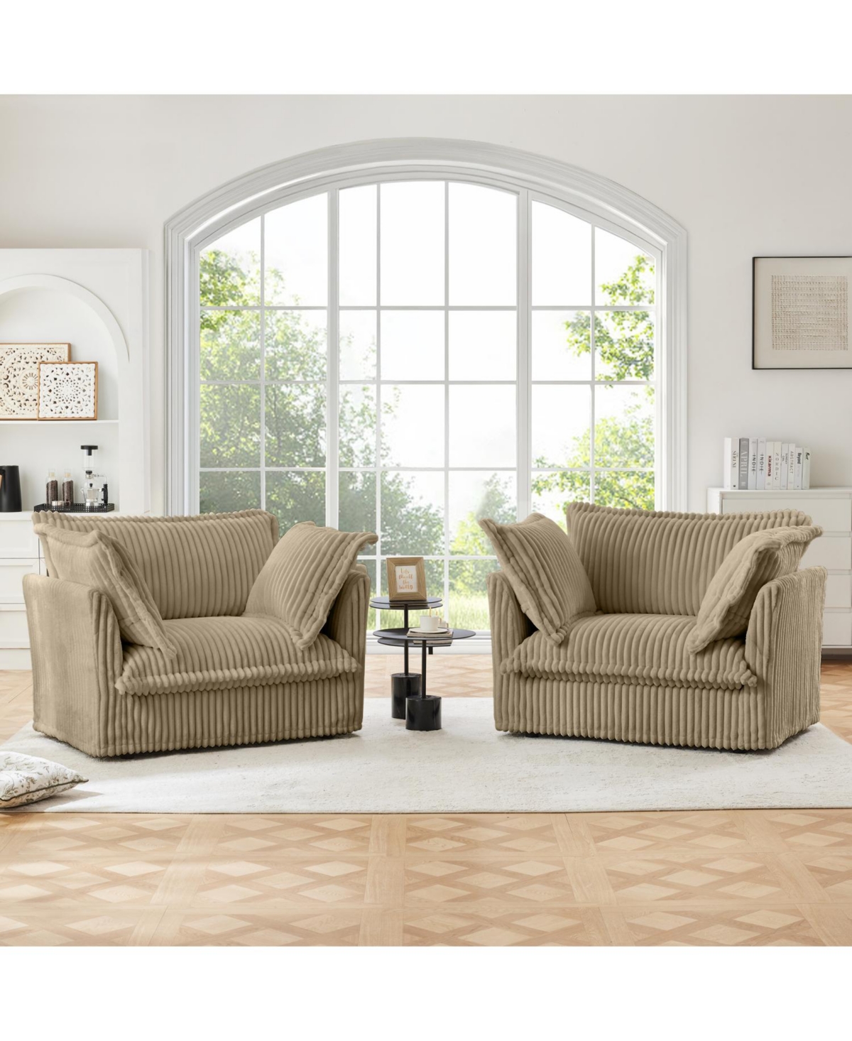 Streamdale Furniture Set of 2 Slipcovered Armchairs