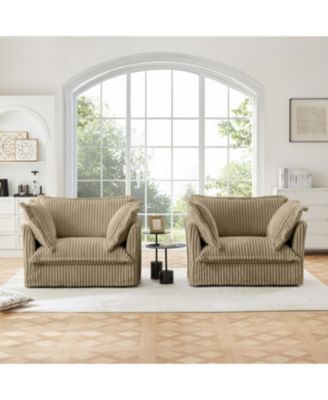 Set of 2 Slipcovered Armchairs