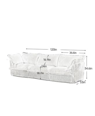 Slipcovered 3-Seater Sofa