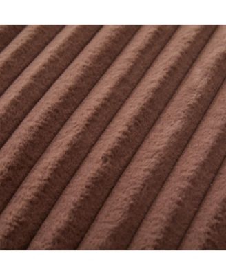 Upholstered Ottoman Coffee Table with Storage Shelf - Brown