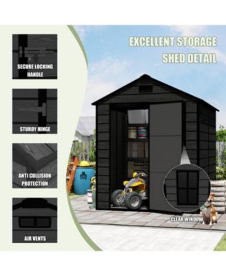 Streamdale 6x6 Resin Storage Shed - Waterproof, UV Proof