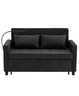 Streamdale 56.9" Loveseat Sleeper Sofa w/ USB Ports & Phone Holder