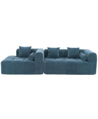 + Sectional Sofa (Modular) + Fabric + Deep Seating & Pockets + Couch