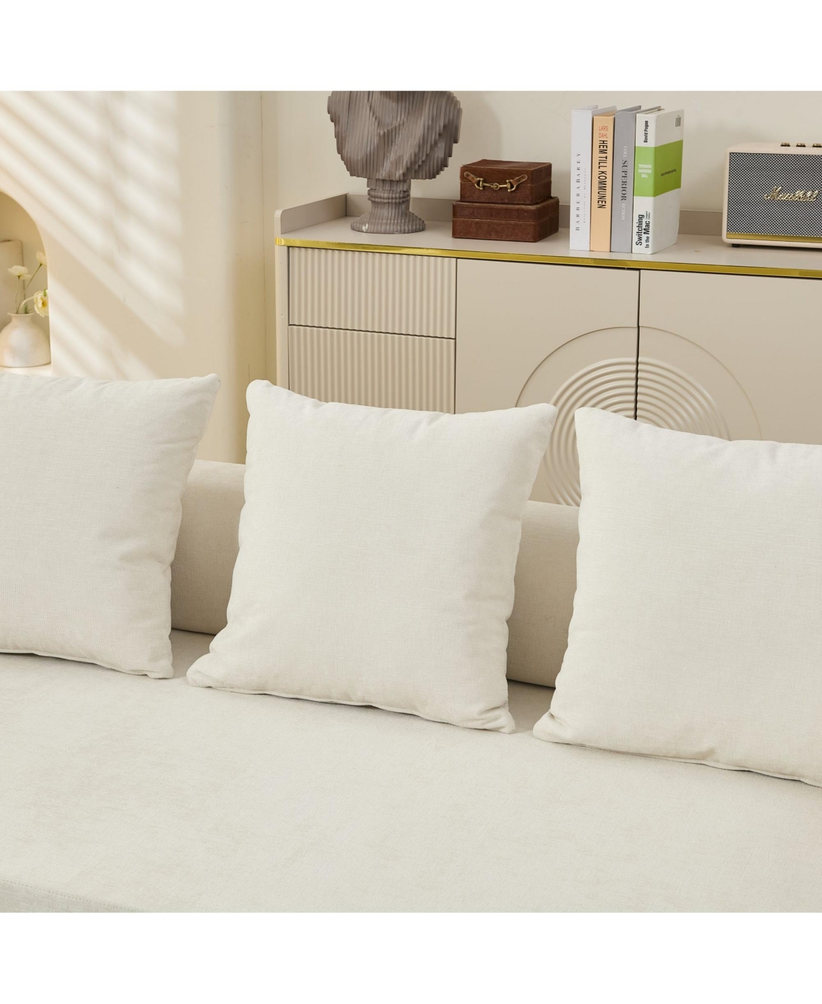 Streamdale Furniture Convertible Folding Mattress Couch - Beige