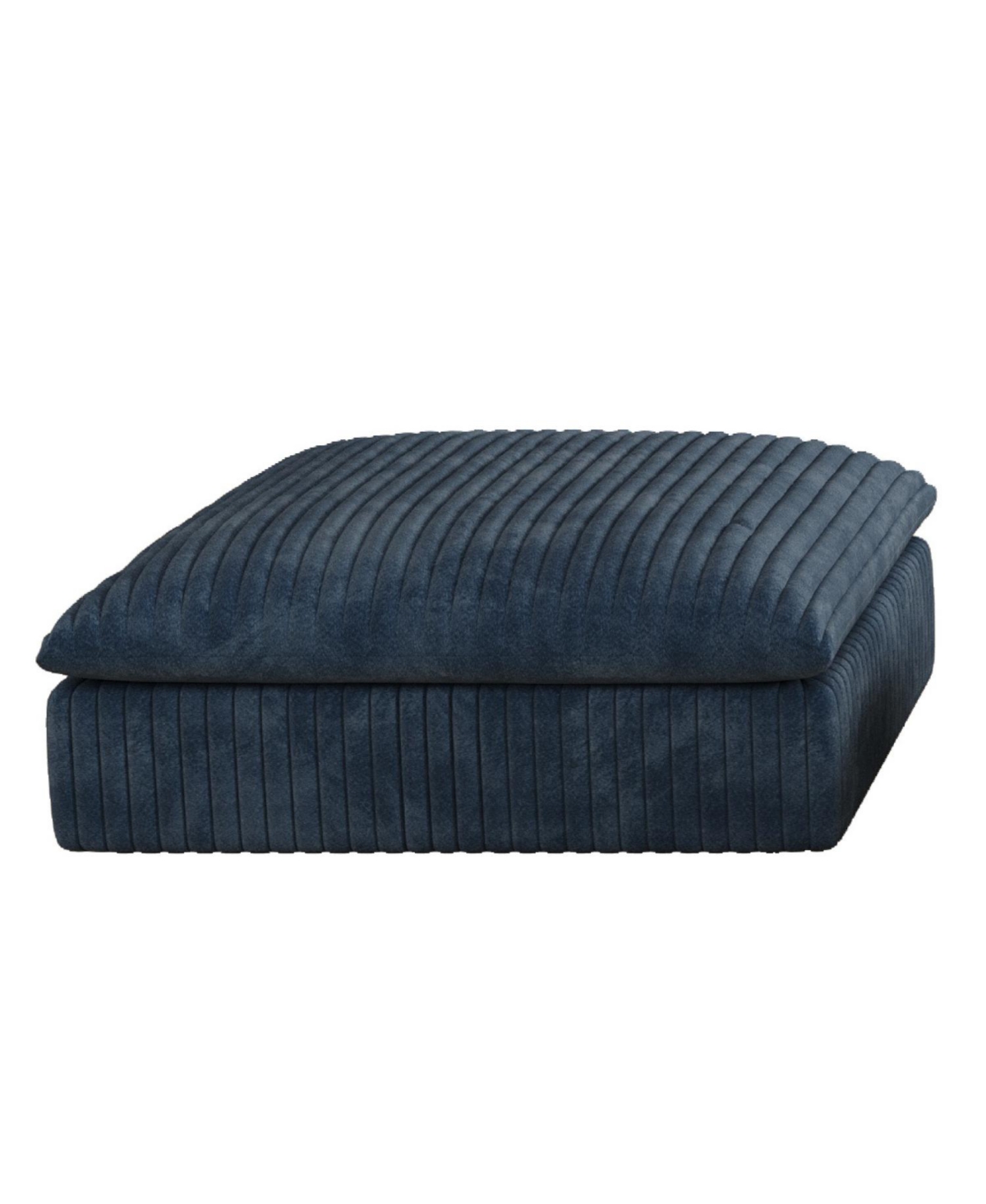 Streamdale Furniture Cloud Corduroy Sofa- Deep Seat, Removable Cushions, Blue