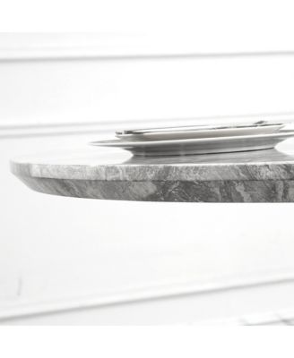 Round Faux Marble Dining Table