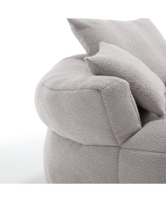 Streamdale Chenille Sleeper Sofa Chair - Modern Fluffy Lounge Seat