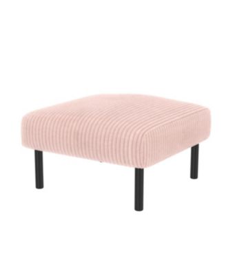 Corduroy Ottoman Footstool with Legs
