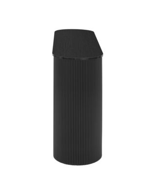 Fluted Entryway Console Table with Drawers (Black