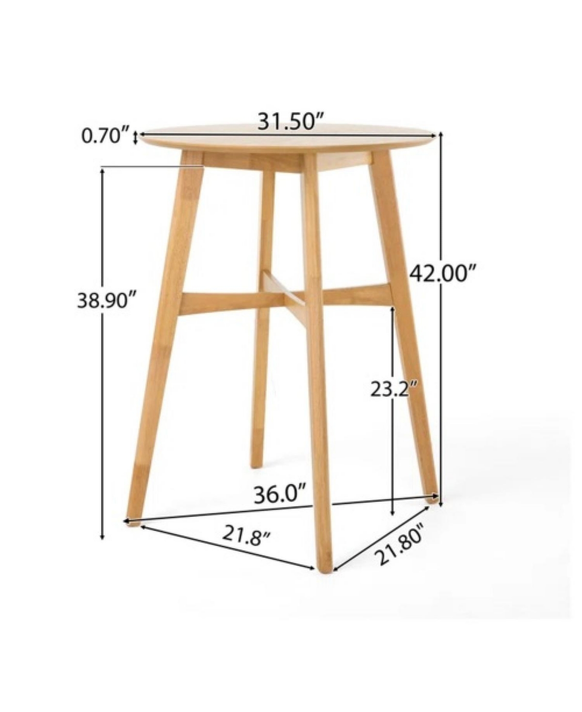 Streamdale Furniture Streamdale Mid-Century Modern Round Bar Table - 42"