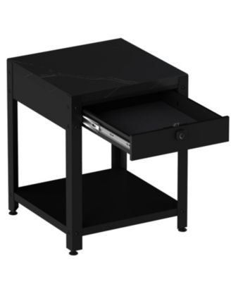 Square Double-Layer Coffee Table - Hidden Compartment & Fingerprint Lock