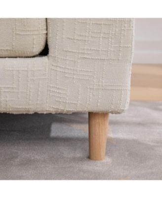 End of Bed Bench with Armrests & Bolsters - Beige