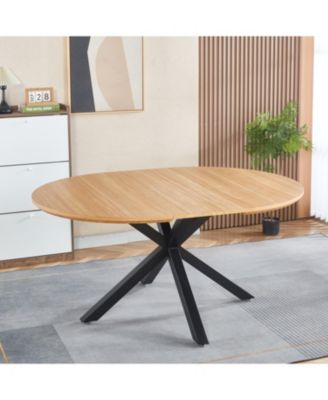 120/160x120x75cm Extendable Dining/Office/Coffee Table, Metal Leg, MDF Top