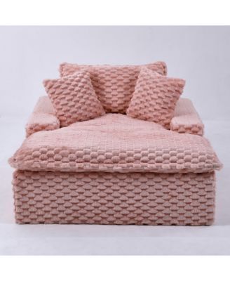 + 51" + Fabric (assuming it s upholstered) + Includes 2 Pillows & Backrest + Sofa