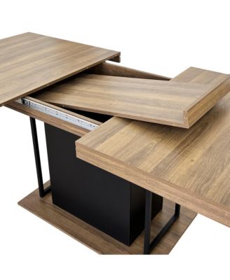 Extendable Dining Table, Aged Wood, 6-10 Seats, 160-200cm