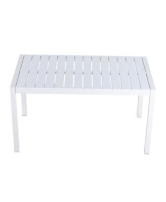 55" White Modern Table - Indoor/Outdoor Dining, Patio, Garden