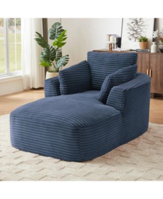 Oversized Corduroy Chaise Lounge Sofa