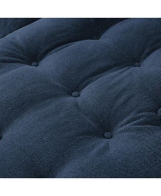 130" U-Shaped Sofa with Console, Cupholders, Sleeper & Chaise (Blue)