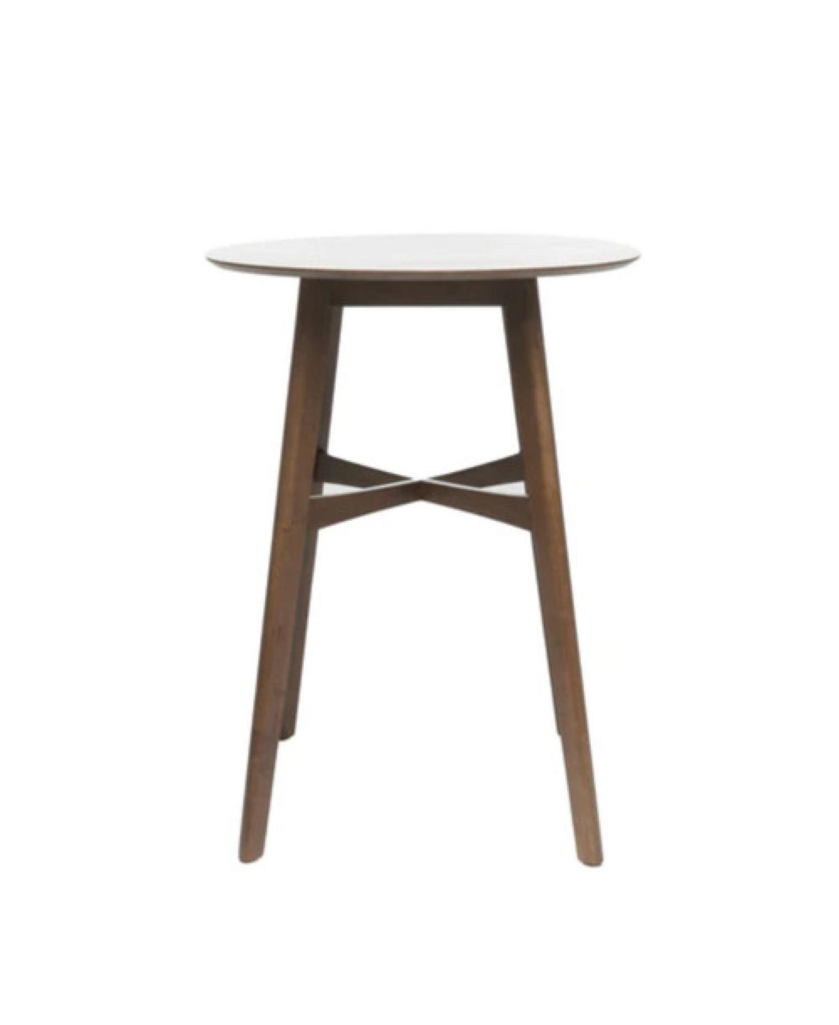 Streamdale Mid-Century Modern Round Bar Table - 42", Natural Walnut