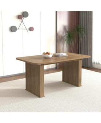Streamdale Modern Wood Dining Table with Pedestal