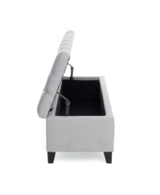 Streamdale Button Tufted Diamond Stitch Storage Ottoman Bench