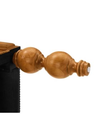 Wooden Coffee Table with Drawer & Gourd Legs (Natural)