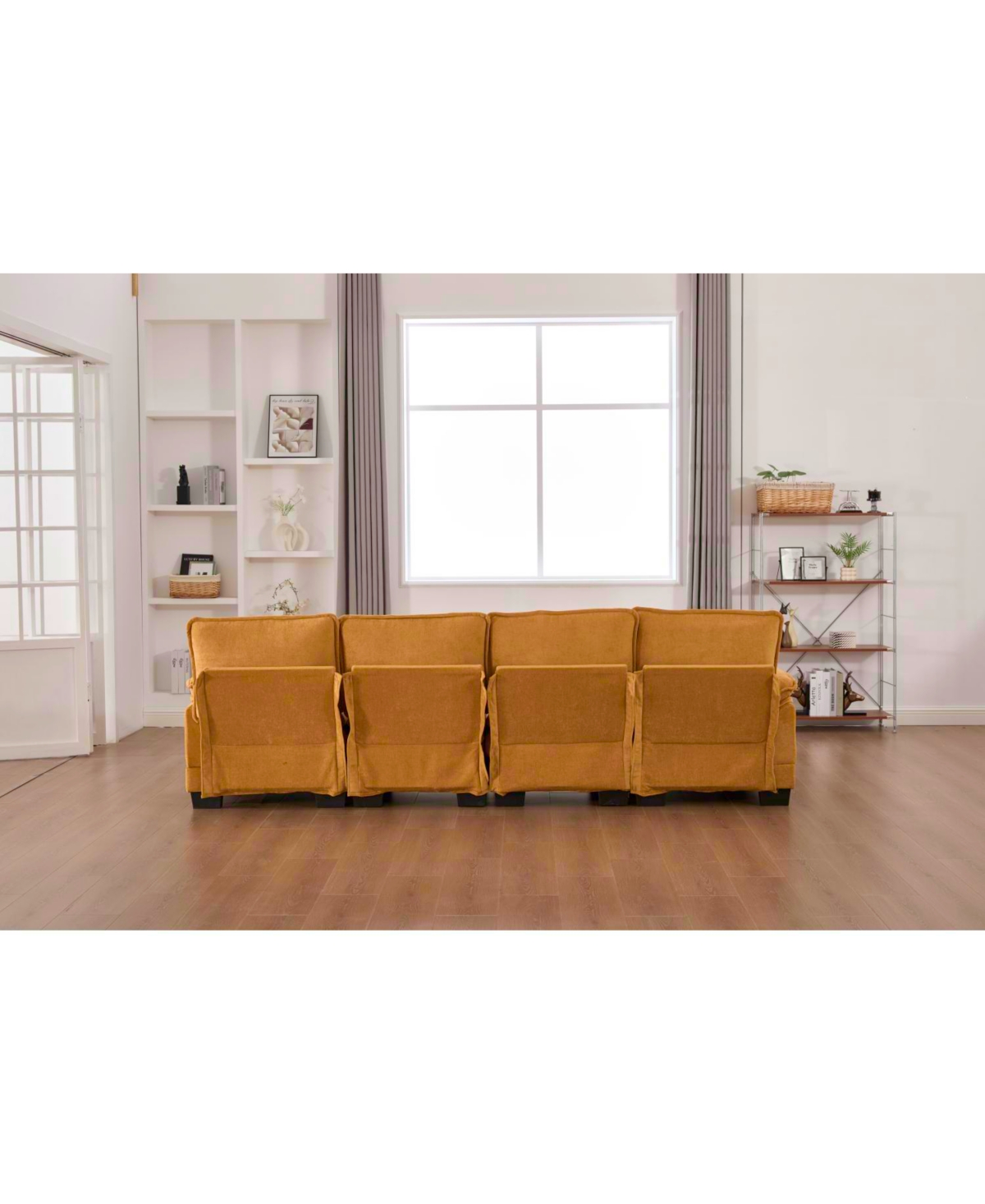 Streamdale U Shaped Cloud Couch, 110" Chenille Sectional Sofa with Double Chaise