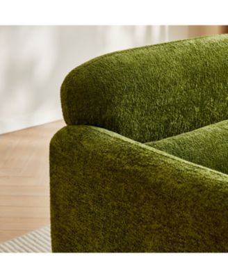 34" Velvet Sofa - Modern Single Couch for Small Spaces