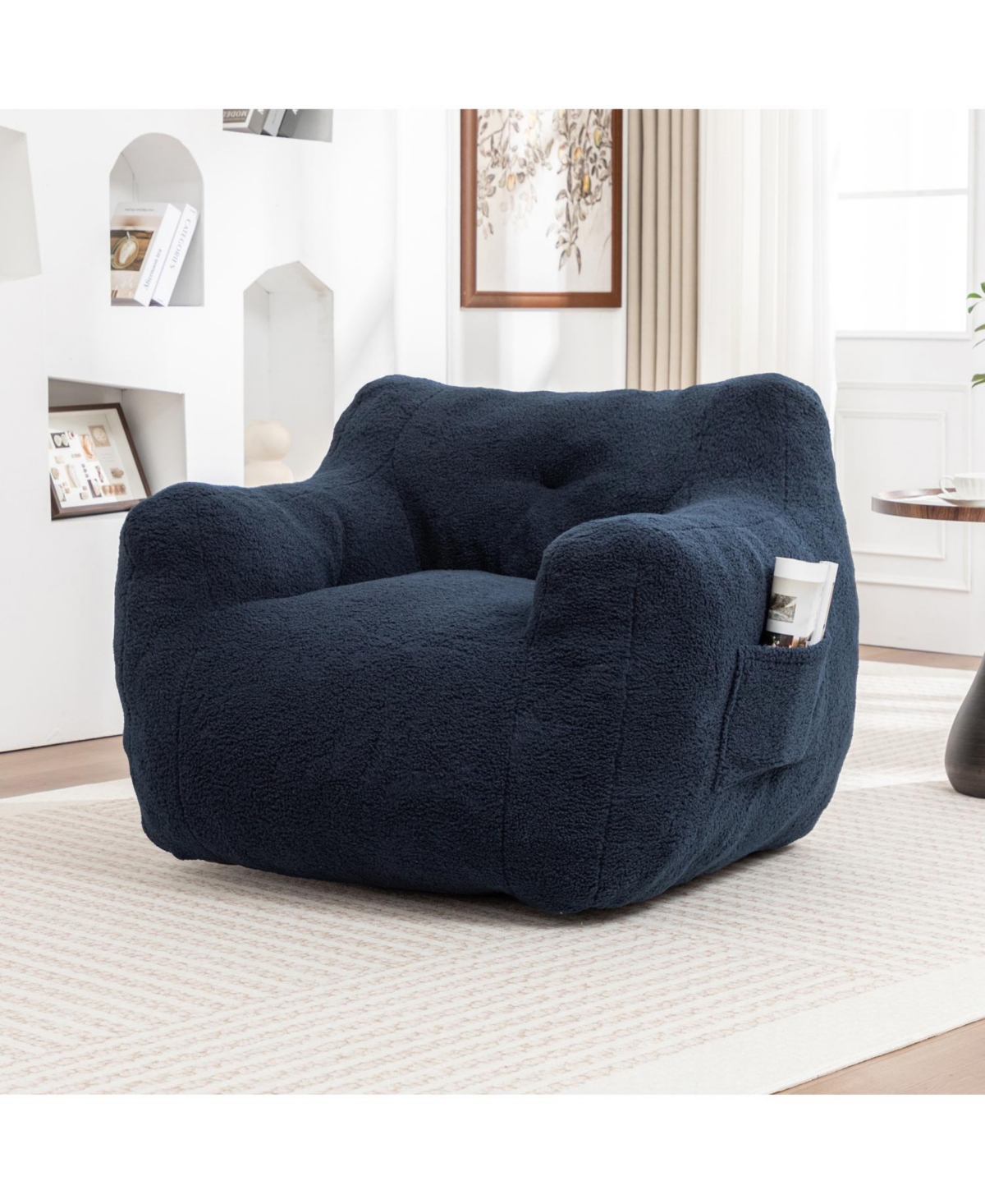 Streamdale Furniture Bean Bag Sofa Chair with Armrests, High-Density Foam