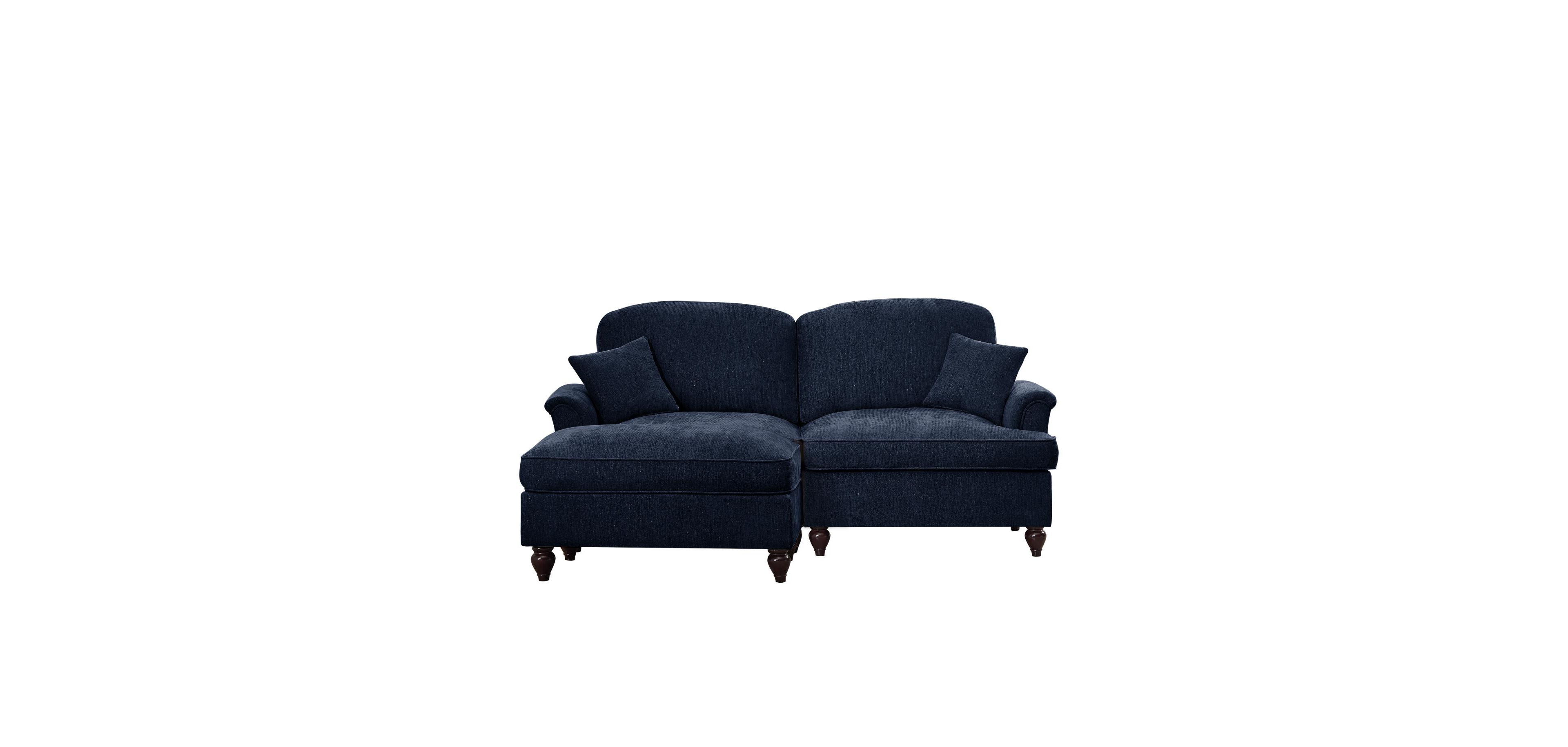 Streamdale Furniture Mid Century Modular L-Shaped Sofa with Ottoman