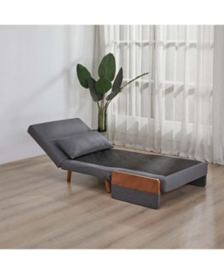 Modern Linen Sleeper Sofa Bed - Modular, Adjustable Backrest