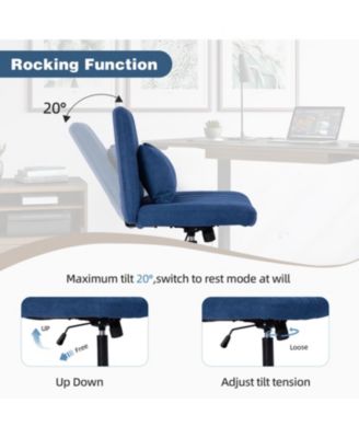 Streamdale Modern Linen Blue Criss Cross Office Chair - Product Details