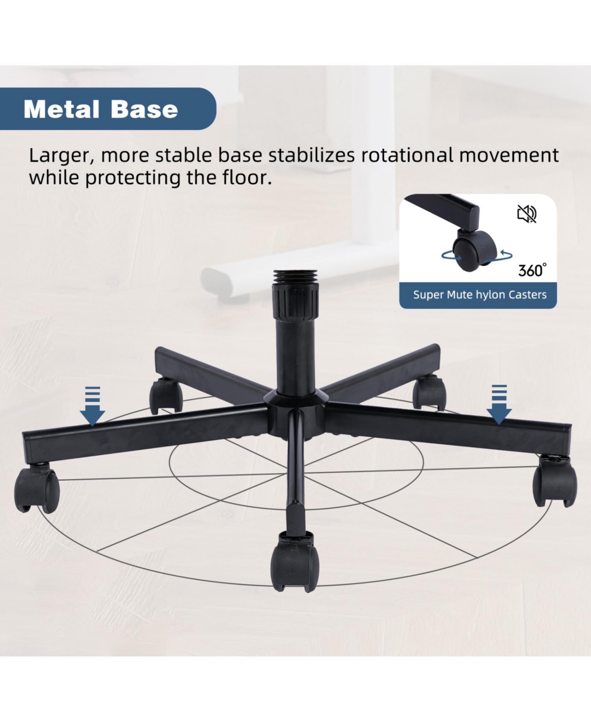 Streamdale Furniture Modern Linen Blue Criss Cross Armrest Office Chair - Product Details