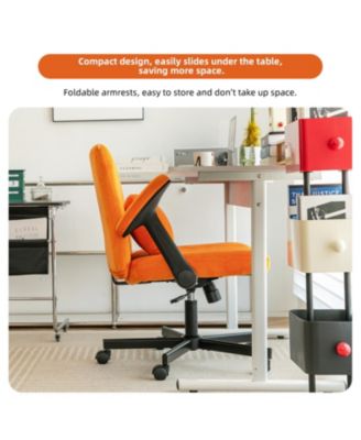  Orange Velvet Criss Cross Office Chair