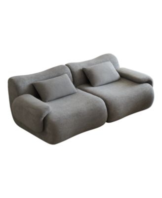 Memory Foam 2-Seater Sofa in a Box - Light Grey