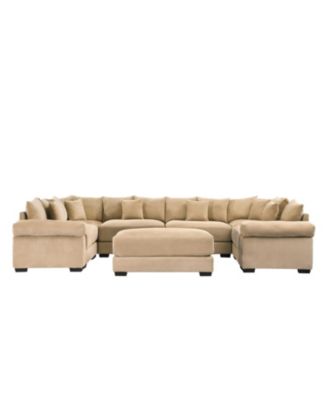 Oversized Modular Sectional (with Ottoman) Corduroy Cloud Design Couch