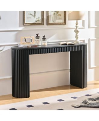 Modern Console Table with Drawer - Black