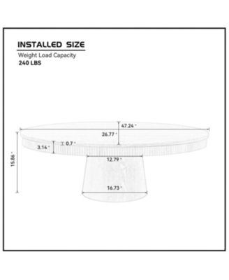 Modern Oval Handcraft Drum Coffee Table