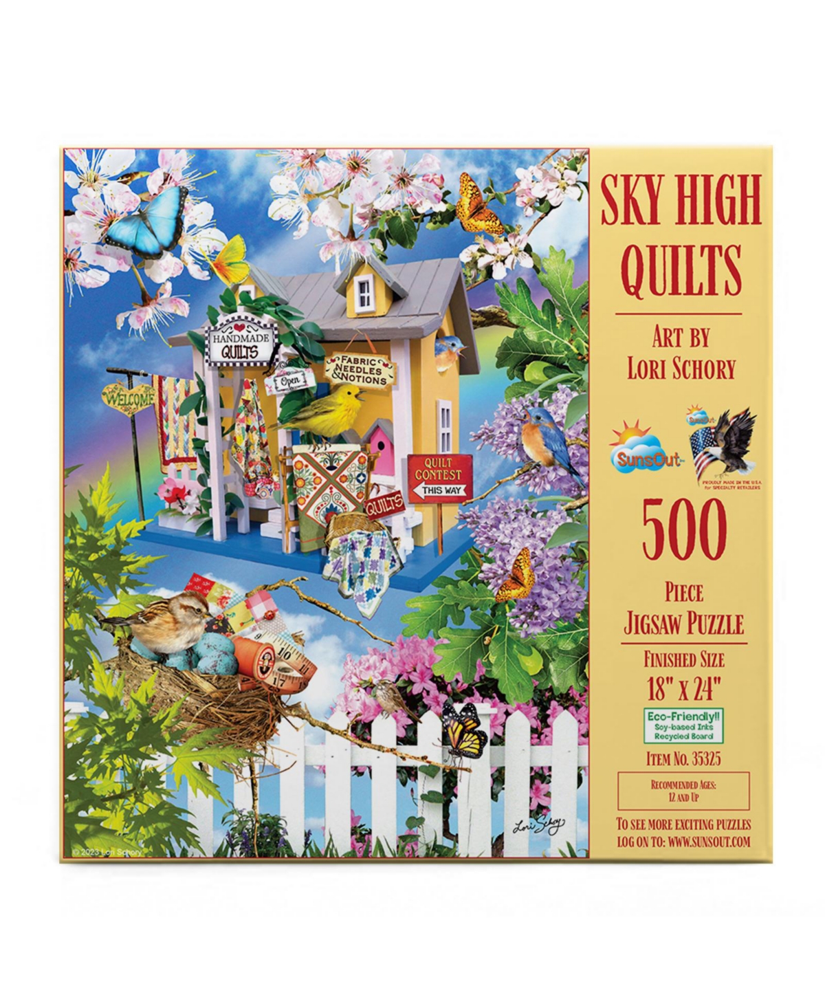 SunsOut Sky High Quilts 500 piece Jigsaw Puzzle for Adults