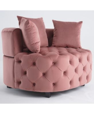 Streamdale Modern Accent Barrel Chair (Pink)