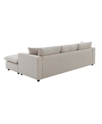 Modern Sectional Sofa, Cloud Couch with Ottoman
