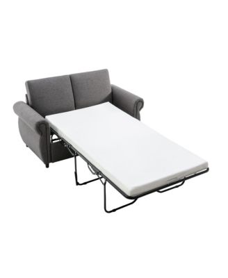 Streamdale 57.9" Pull Out Sofa Bed Loveseat Sleeper with Twin Size Memory Mattress with Two USB Ports for Living Room Spaces