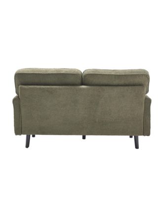 Mid-Century Loveseat with USB, Removable Cover