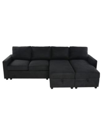 103.9" U-Shaped Sectional Sofa w/ Storage Chaise & USB